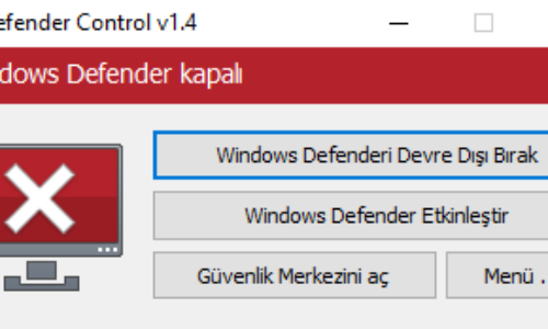 Windows Defender Devre Dışı Bırakma